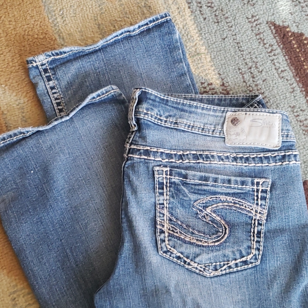 Aiko mid bootcut silver jeans